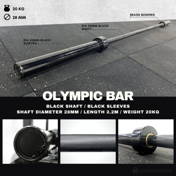 OB-2.0 Olympic Bar - Black Series 20 kg - Image 2